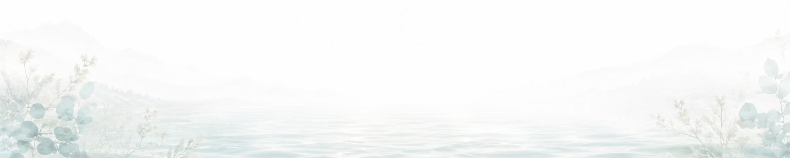 Soft teal watercolour botanical divider for the Twillow Lifestyle Start Here page.
