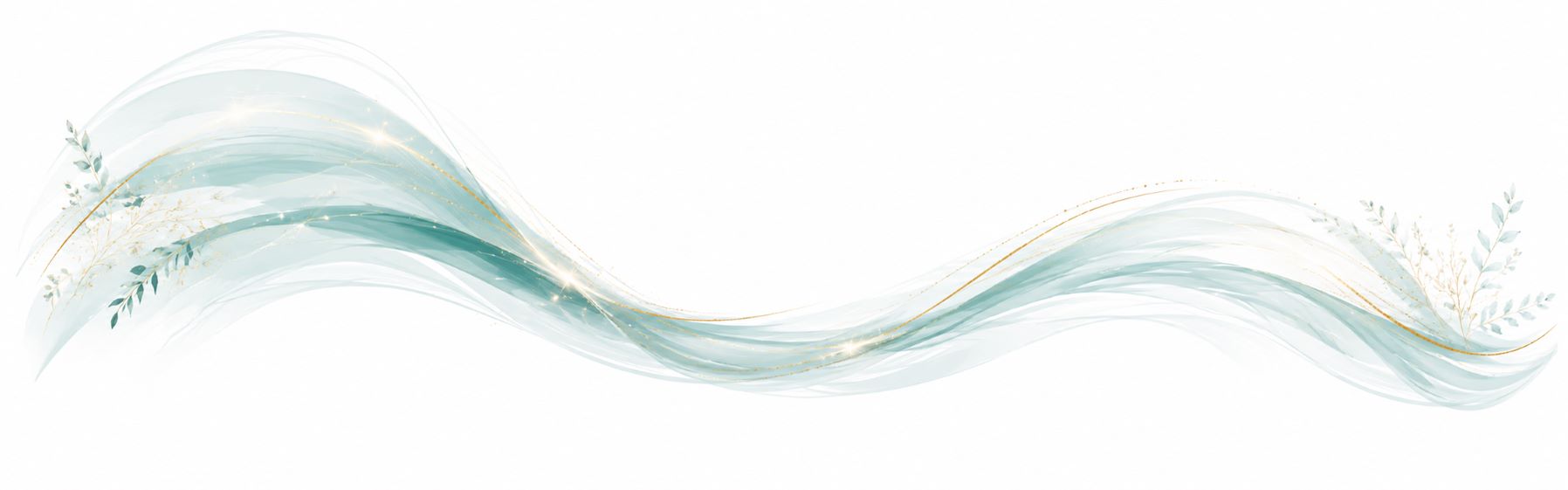 Website Design Element - Teal Watercolour Swoop